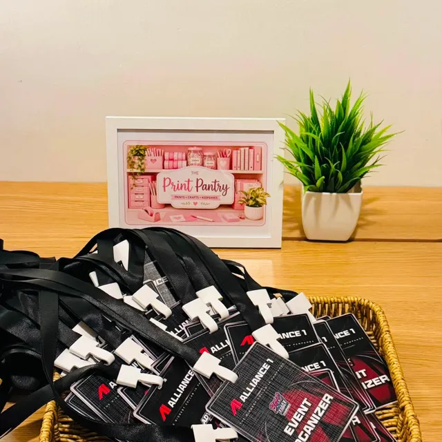 Event ID lanyards printed by The Print Pantry